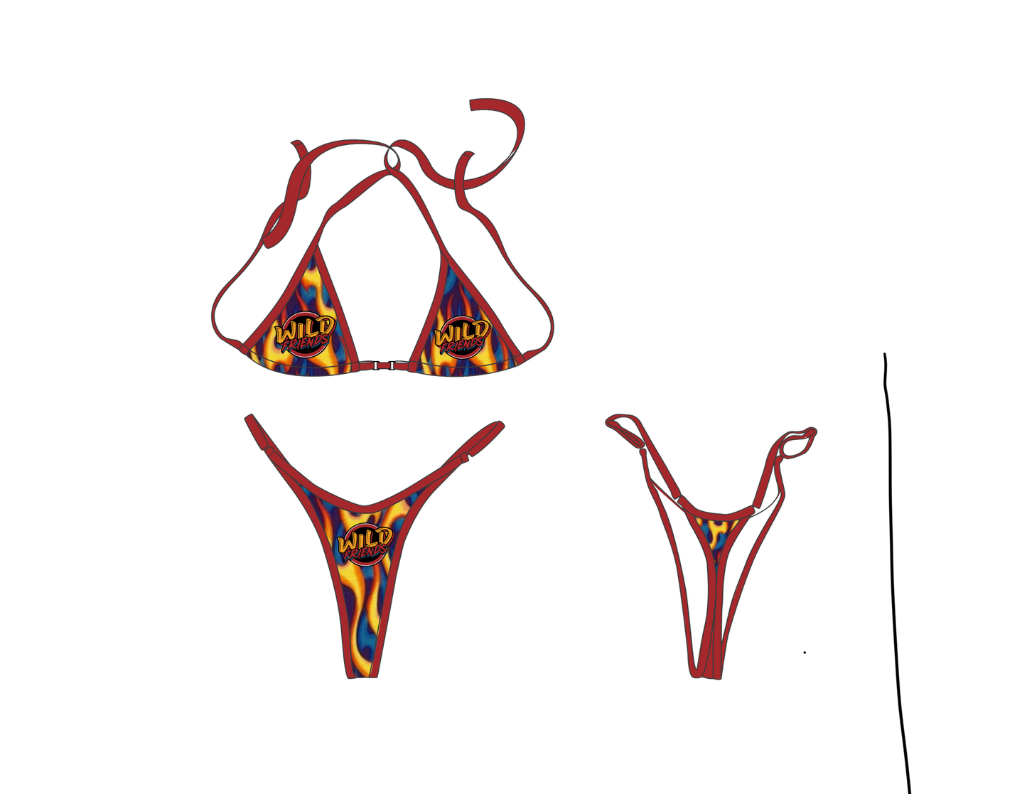 Flame Bikini Set